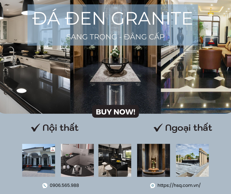 Lựa chọn đá đen Granite- Lựa chọn không gian sống đẳng cấp, sang trọng